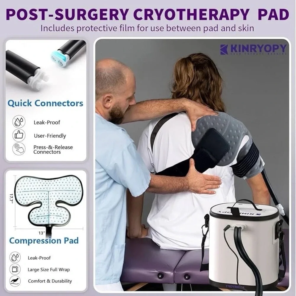 Kinryopy Cold Therapy Machine for Shoulder Programmable Timer Portab Ice Machine